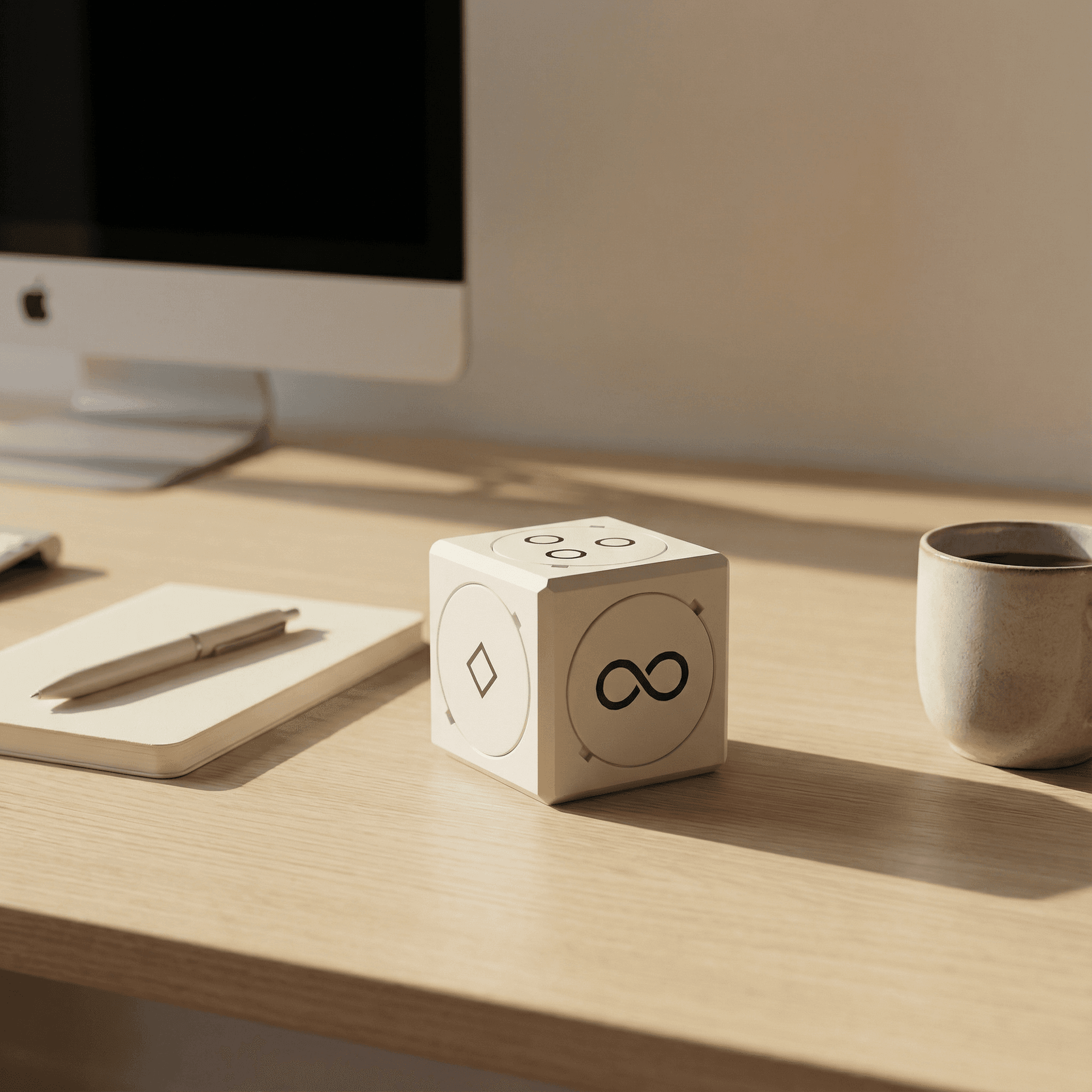 Facet one sitting on desk.